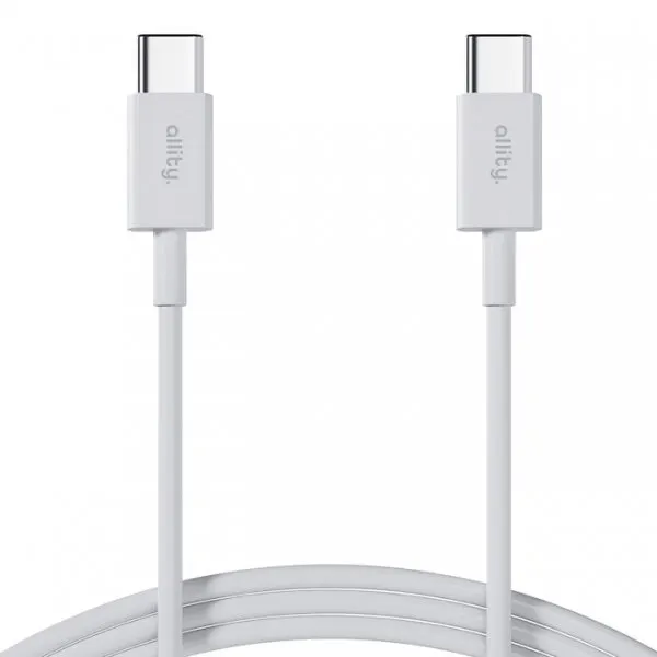 Allity Cablu Date si Incarcare USB-C - USB-C Allity. AUC-03, 100W, 2m, Alb