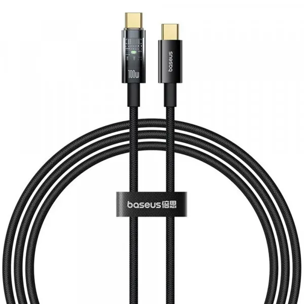 BASEUS Cablu Date si Incarcare USB-C - USB-C Baseus Explorer, 100W, 2m, Negru P10319704111-00