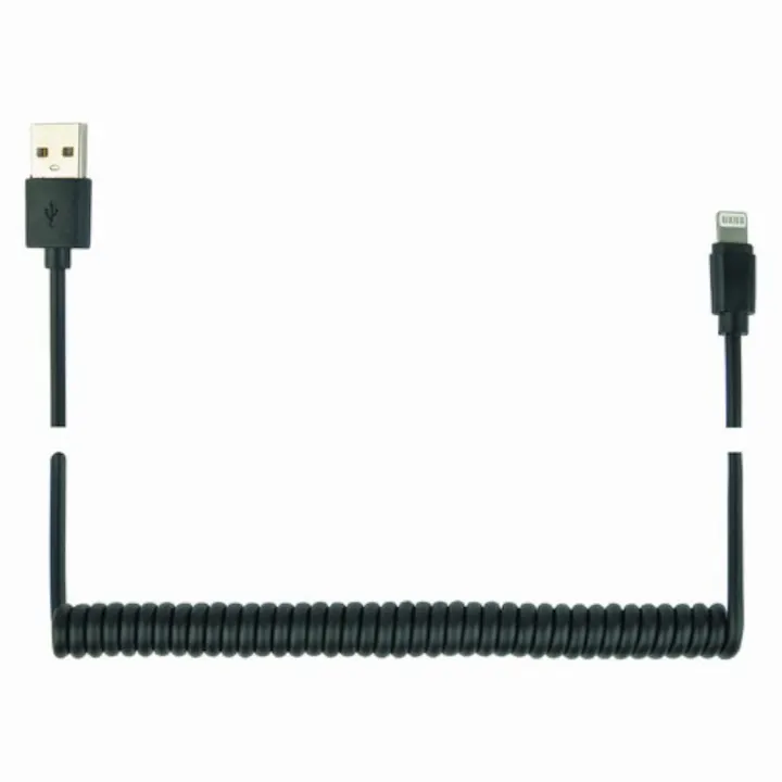 GEMBIRD CABLU alimentare si date GEMBIRD, pt. smartphone, USB 2.0 (T) la Lightning (T), 1.5m, spiralat, negru