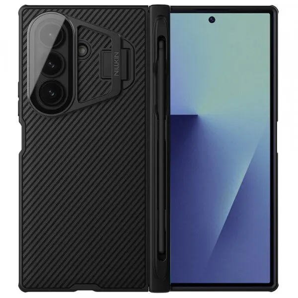 NILLKIN Husa pentru Samsung Galaxy Z Fold7 F966, Nillkin, CamShield Prop with Transparent Lens Cover and S-Pen Holder, Neagra