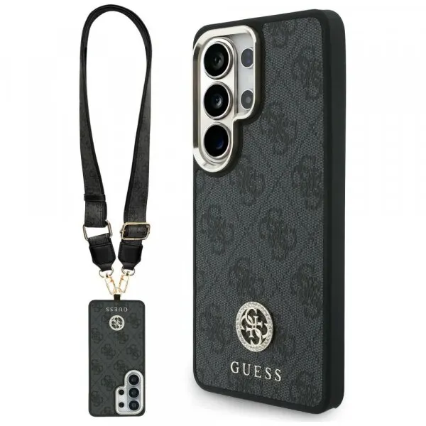 Guess Husa MagSafe pentru Samsung Galaxy S26 Ultra S948, GUESS, 4G Big Rhinestone Triangle Strap, Neagra