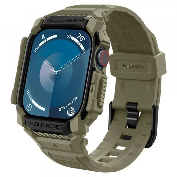 Spigen Husa Spigen Rugged Armor Pro pentru Apple Watch Series 10 46mm, Kaki ACS08608