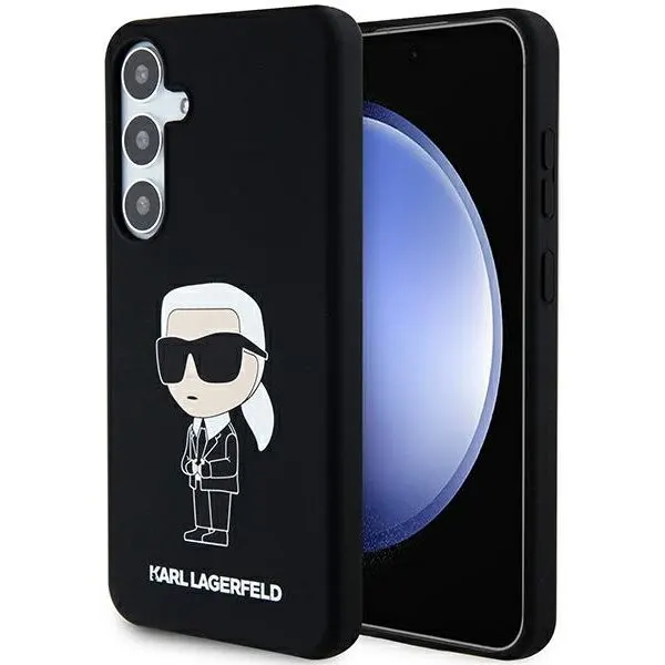 Karl Lagerfeld Husa pentru Samsung Galaxy S24+ S926, Karl Lagerfeld, Silicone Ikonik NFT, Neagra