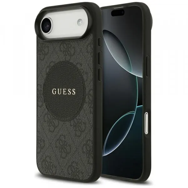 Guess Husa MagSafe pentru Apple iPhone 17 Air, Guess, 4G Circle Classic Logo, Neagra