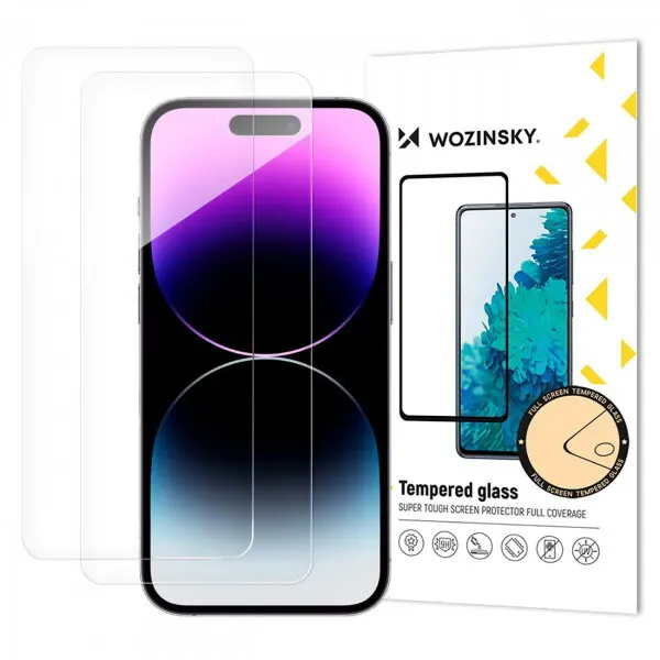 WZK Folie de protectie Ecran WZK pentru Apple iPhone 17 Air, Sticla Securizata, Full Glue, Set 2 bucati