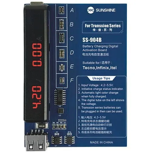 SunShine Alimentator Placa Sunshine SS-904B pentru TECNO / Infinix / Itel Series, 2in1, Negru-Albastru