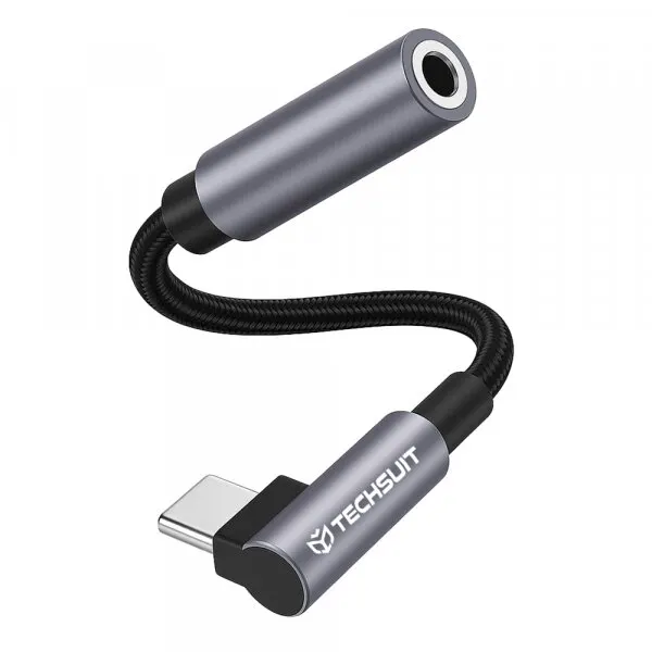 techsuit Adaptor Audio USB-C - 3.5mm Techsuit AC7 MusicDox, Gri