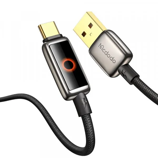 Mcdodo Cablu Date si Incarcare USB-A - USB-C McDodo CA-6650 Auto Power Off, 100W, 1.2m, Negru